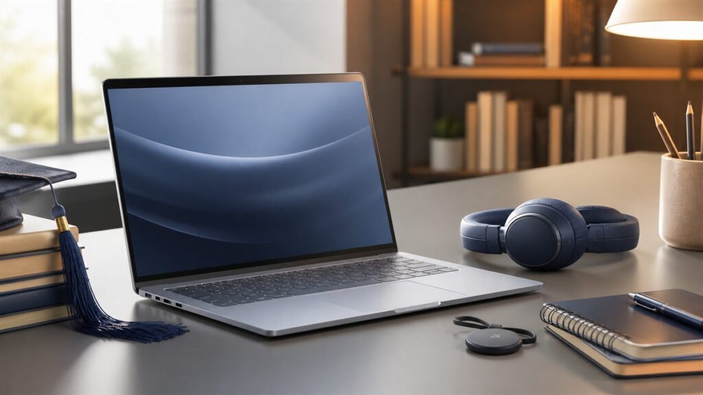 Apple college student Mac promotion savings illustration
