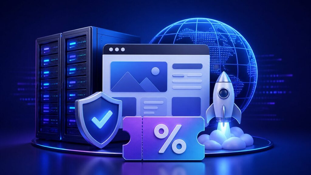 Hostinger COUPONSPAGE web hosting discount illustration